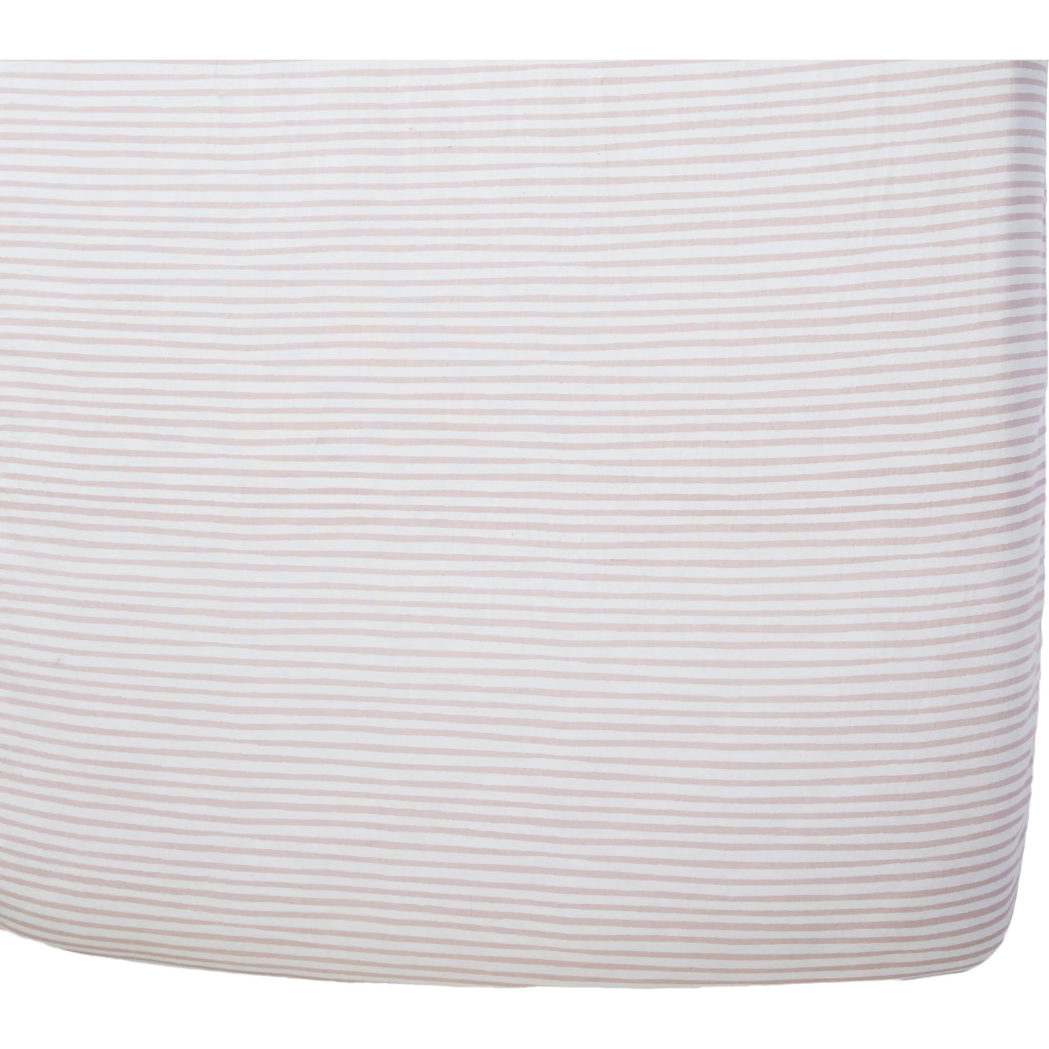 Pehr Stripes Away Organic Crib Sheet, Petal