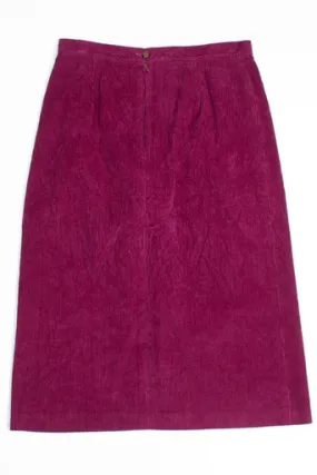 Plum Corduroy Skirt