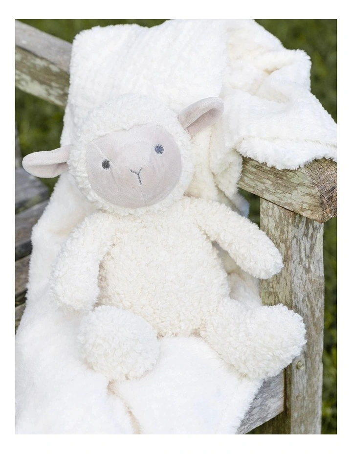 Plush Toy And Farmyard Lamb Blanket