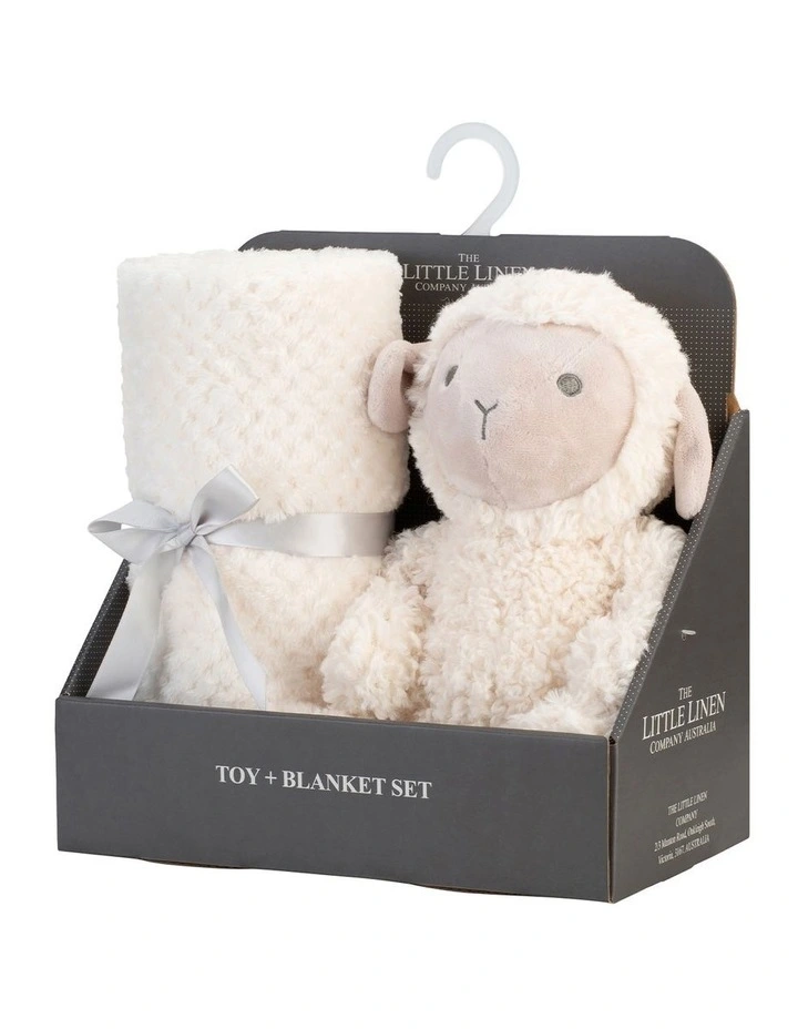 Plush Toy And Farmyard Lamb Blanket