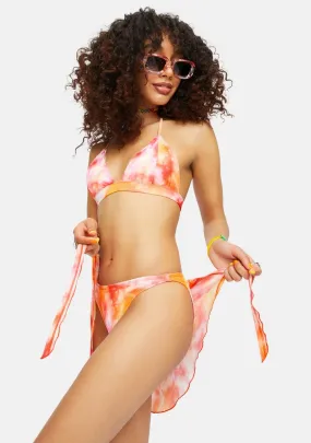 Psychedelia's Tie Dye Bikini And Sarong Set-