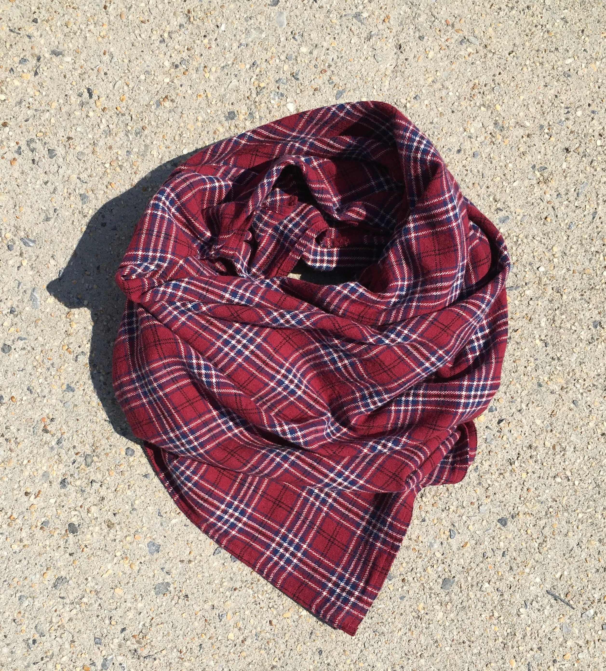 Red Plaid Blanket Scarf