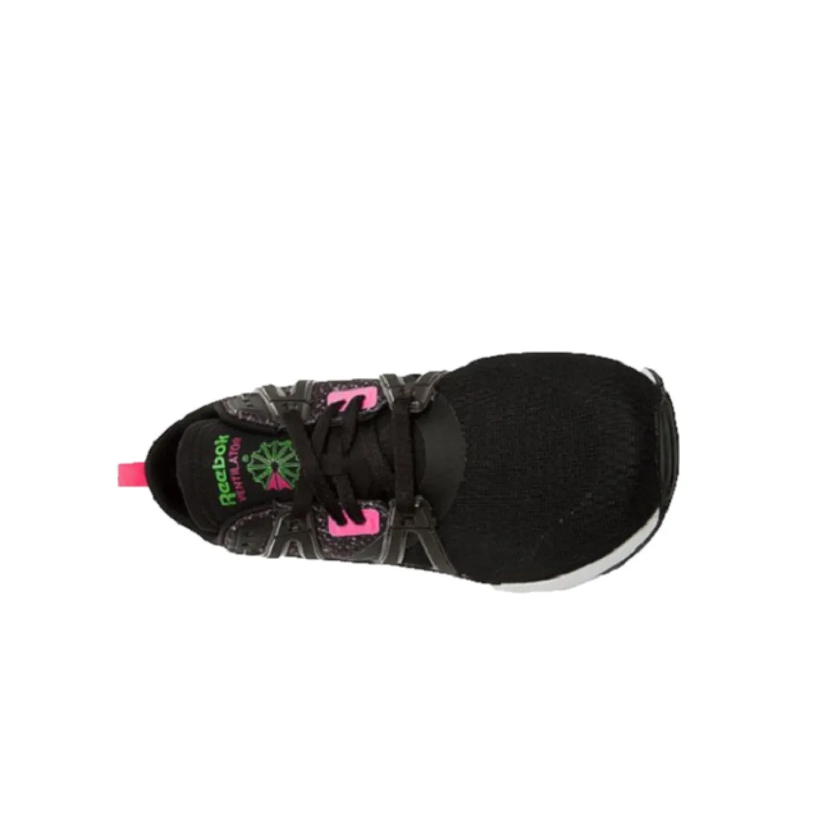 REEBOK V63497 VENTILATOR ADAPT GRAPHIC MN'S (Medium) Black/Green/Pink Mesh/Leather Running Shoes