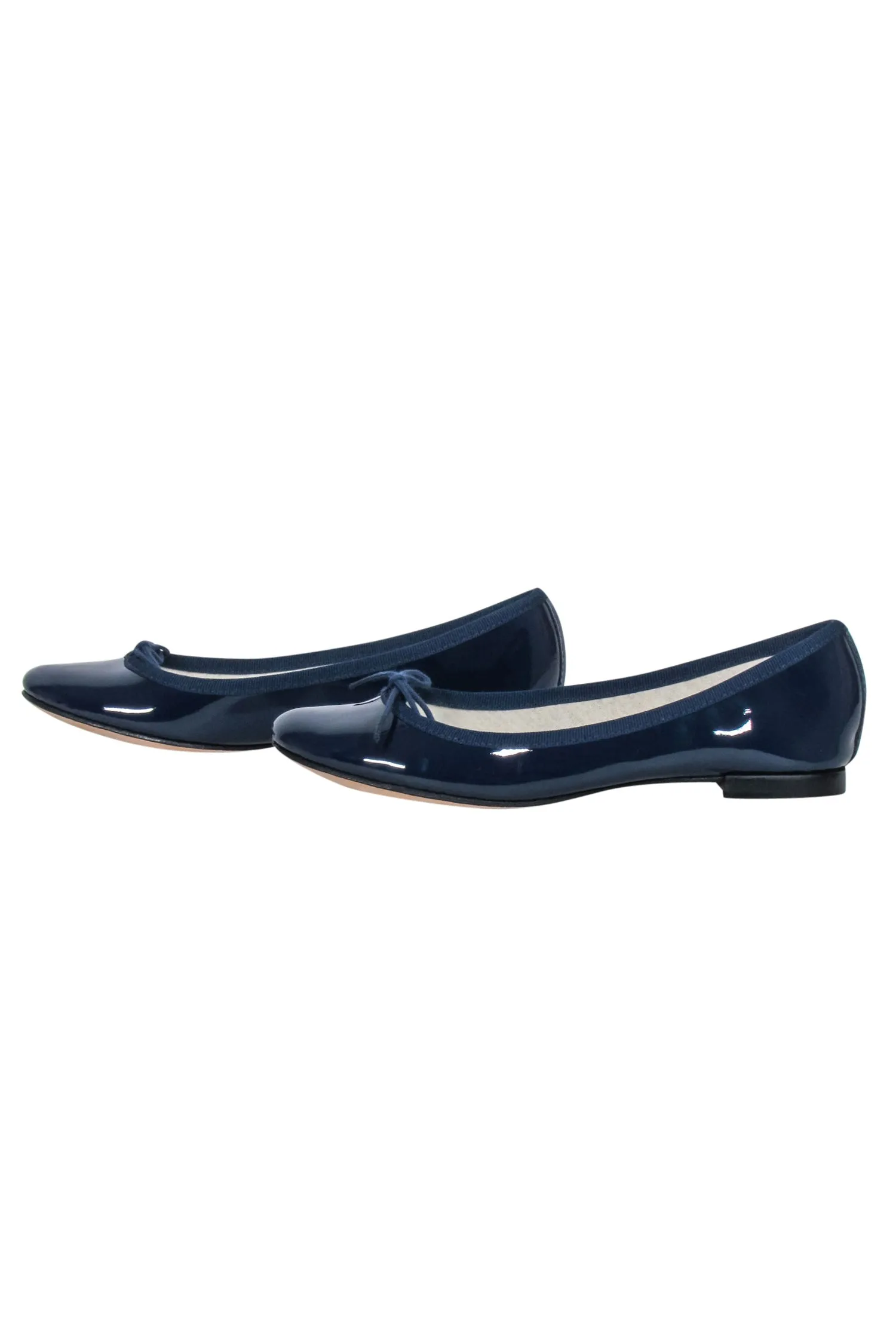 Repetto - Navy Patent Leather Cendrillon Ballet Flats w/ Bow Sz 5.5