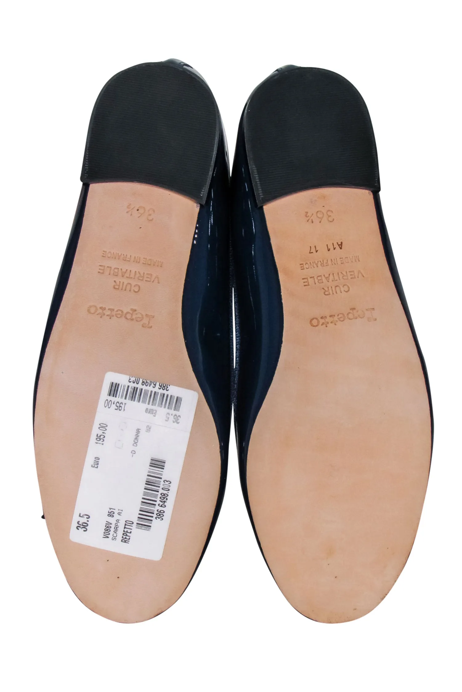 Repetto - Navy Patent Leather Cendrillon Ballet Flats w/ Bow Sz 5.5