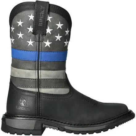 Rocky Blue Line Kid Western Boot