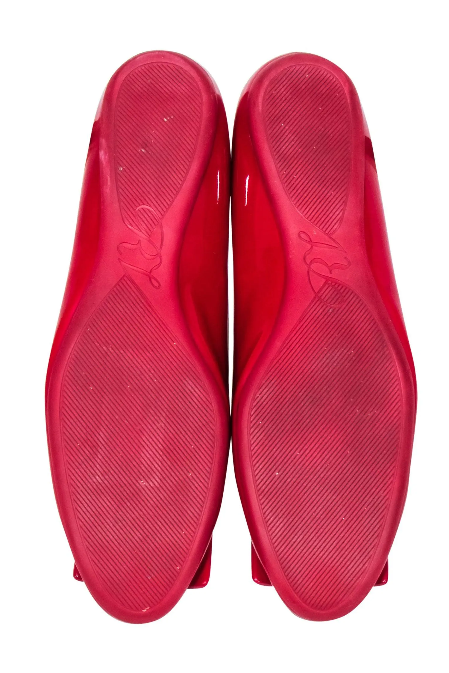 Roger Vivier - Red Patent Leather Buckle Ballet Flats Sz 12