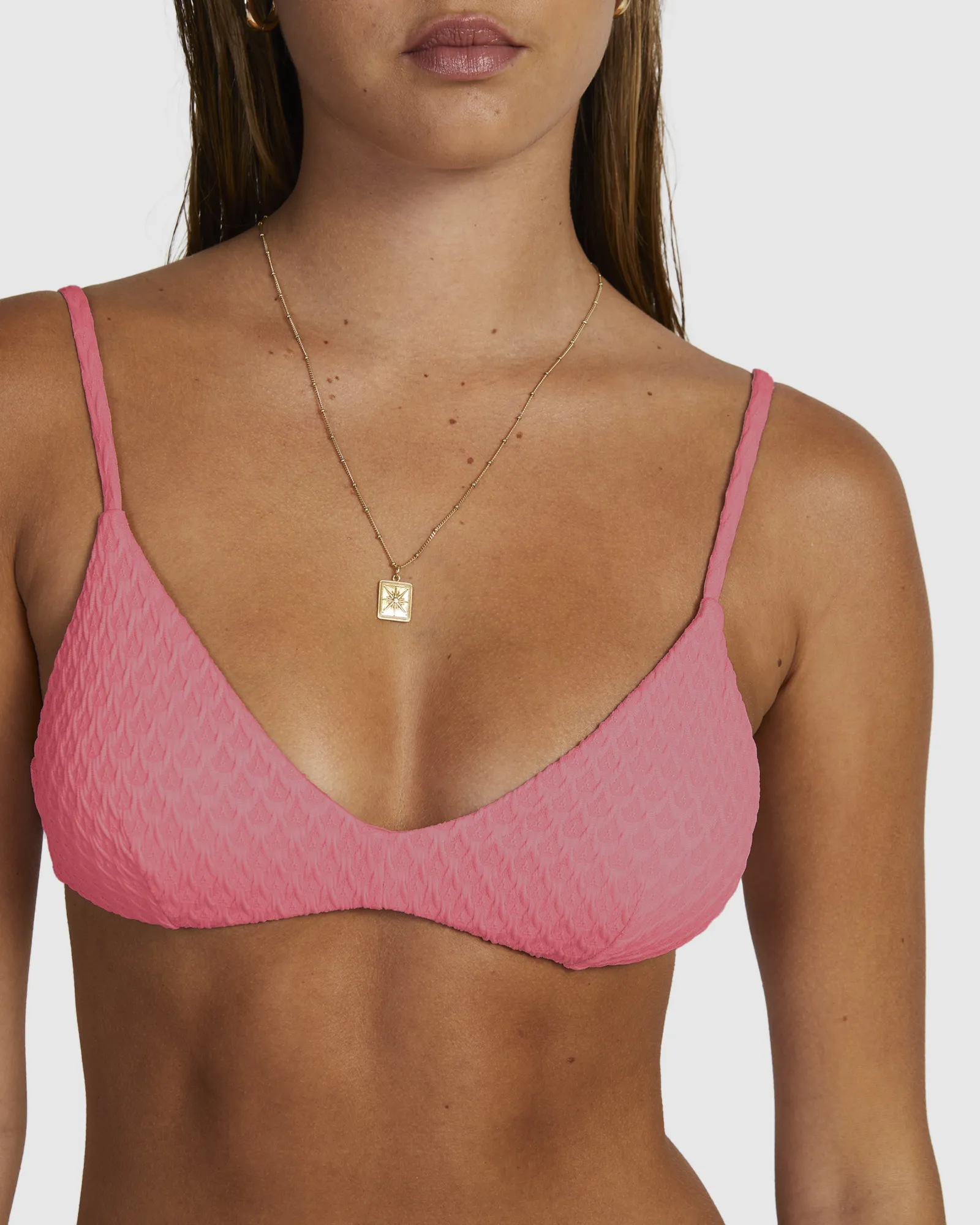 Rvca Lacey Trilette Bikini Top - Pink | SurfStitch