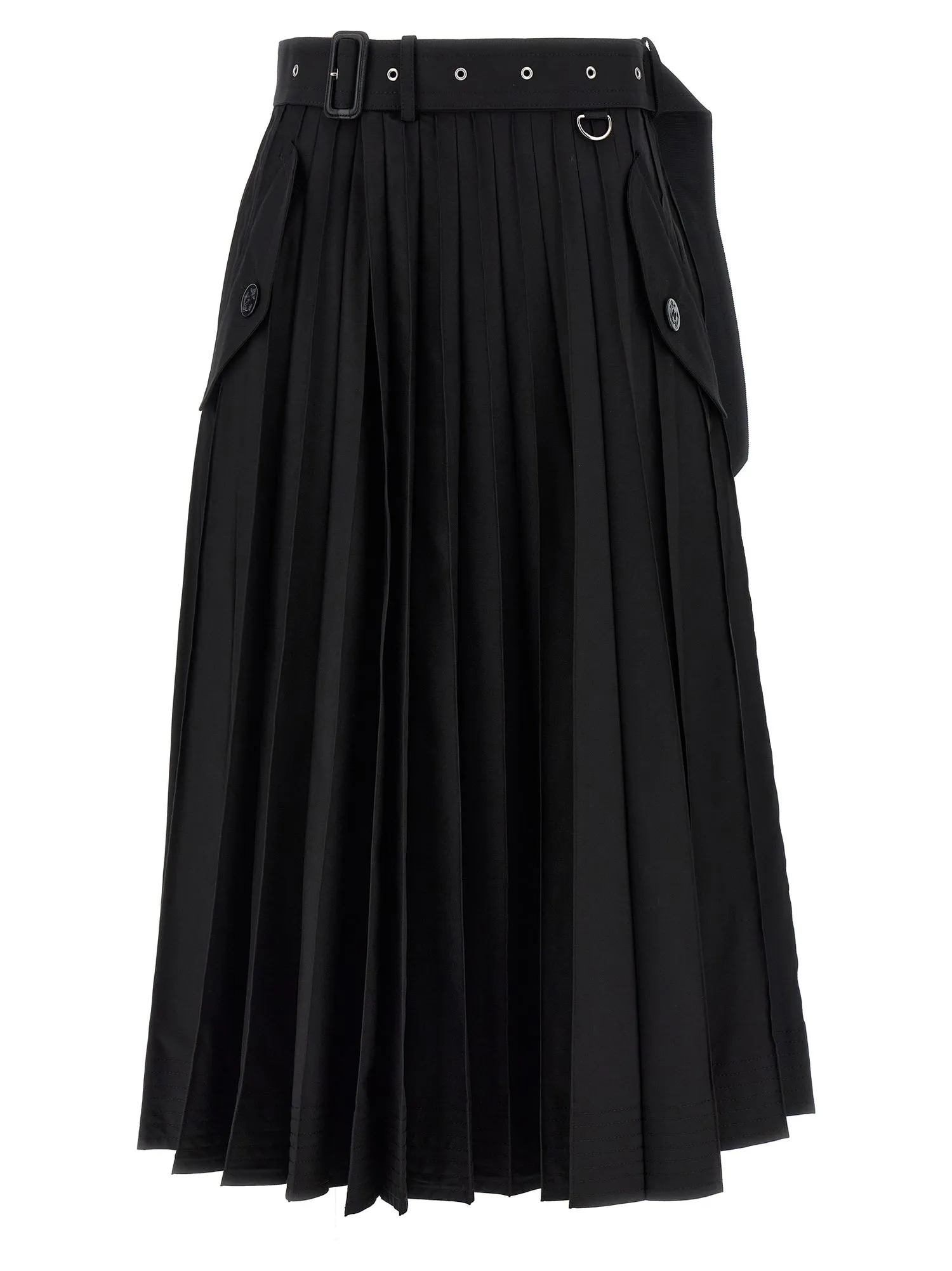 Sacai    Sacai Long Pleated Skirt