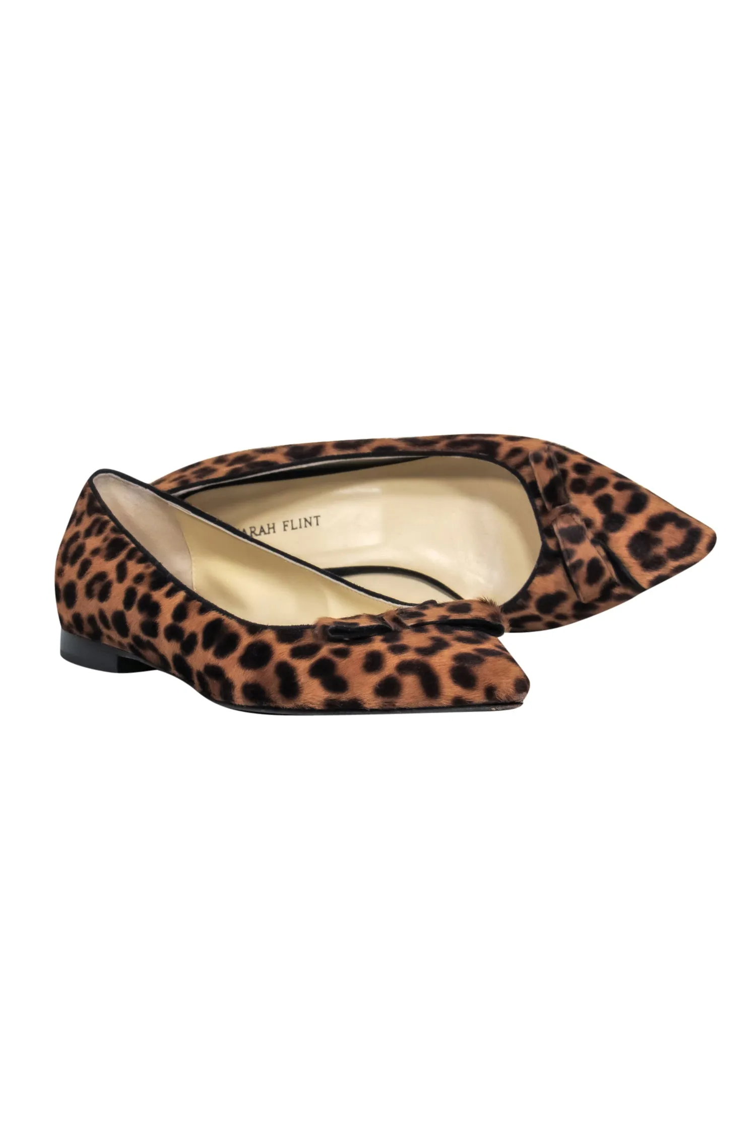 Sarah Flint -Natalie Leopard Print Calf Hair Flats Sz 6.5