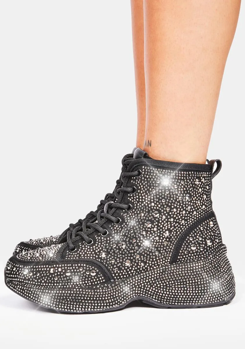 Shining Queen Rhinestone Sneakers-