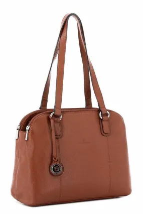 Shoulder bag a4 calfskin cognac 463453