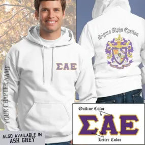 Sigma Alpha Epsilon Crest Hoodie - G185 - SUB