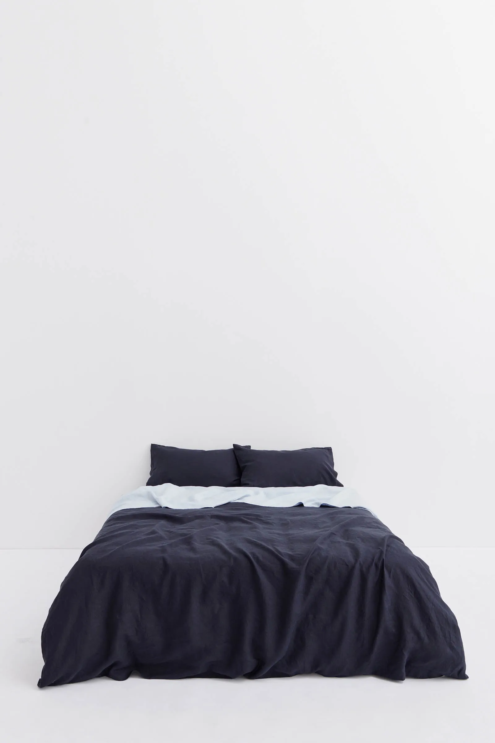 Standard Linen Pillow Cases Midnight