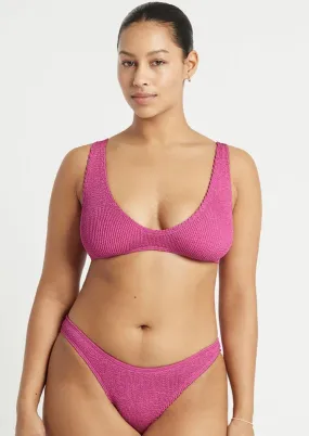 The Scout Bikini Top in Fuchsia Shimmer