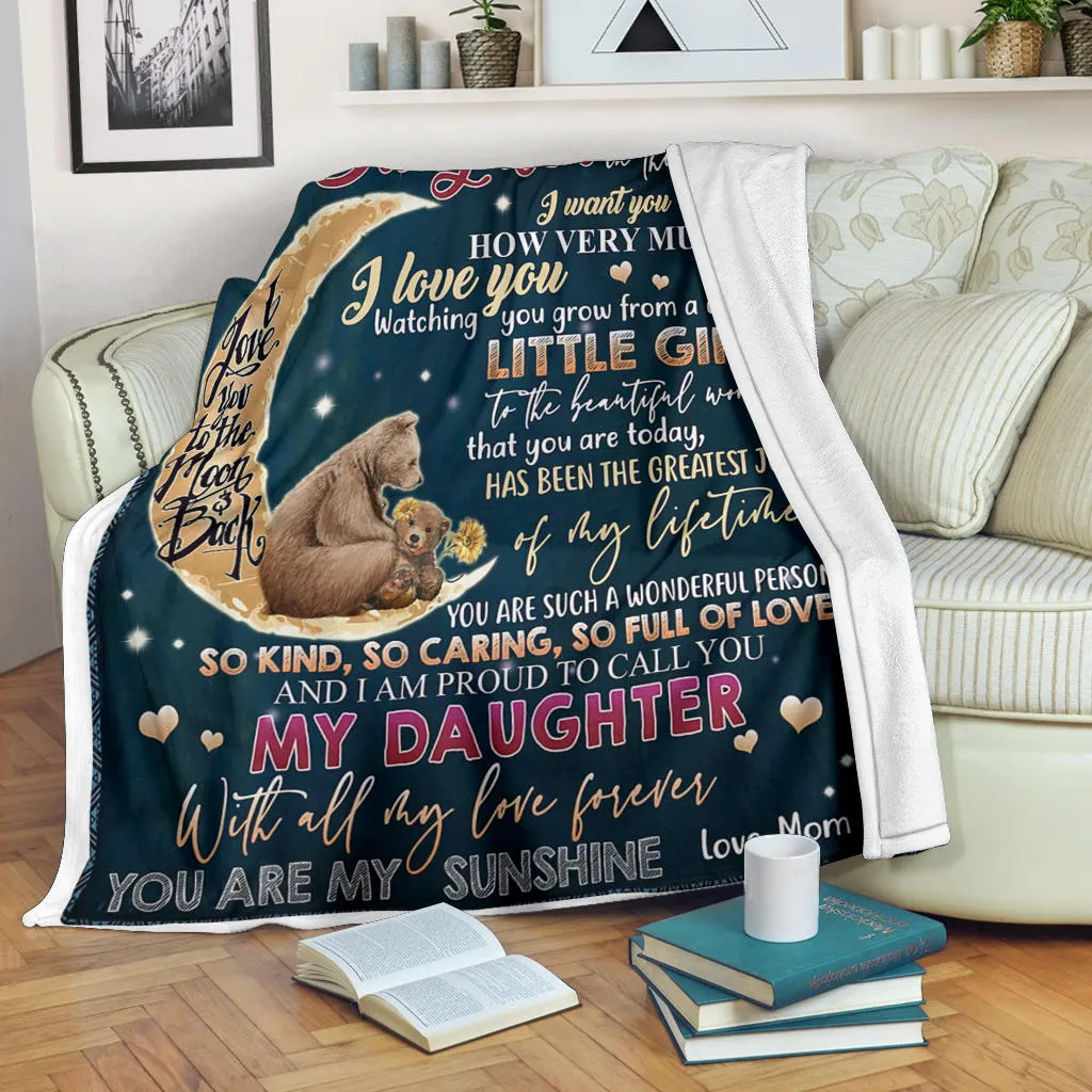 To My Daughter Premium Blanket