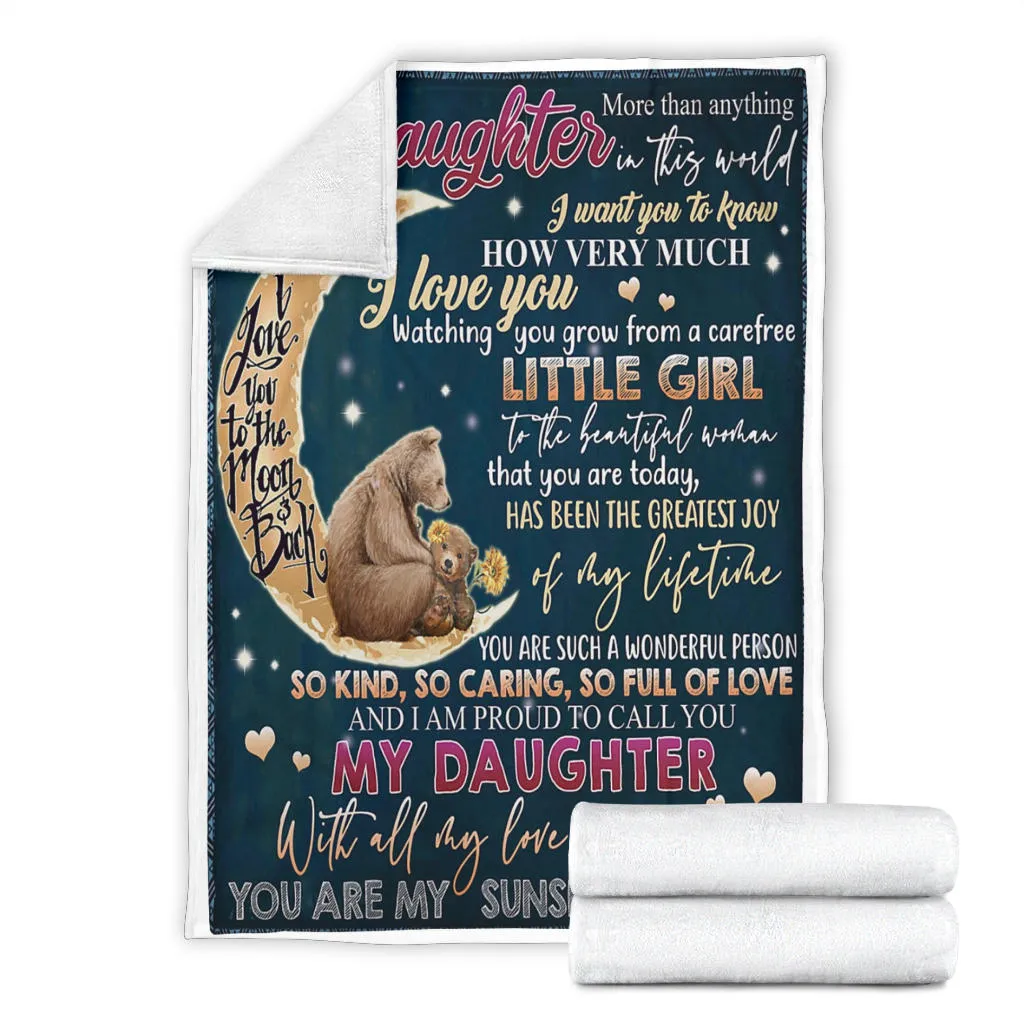 To My Daughter Premium Blanket