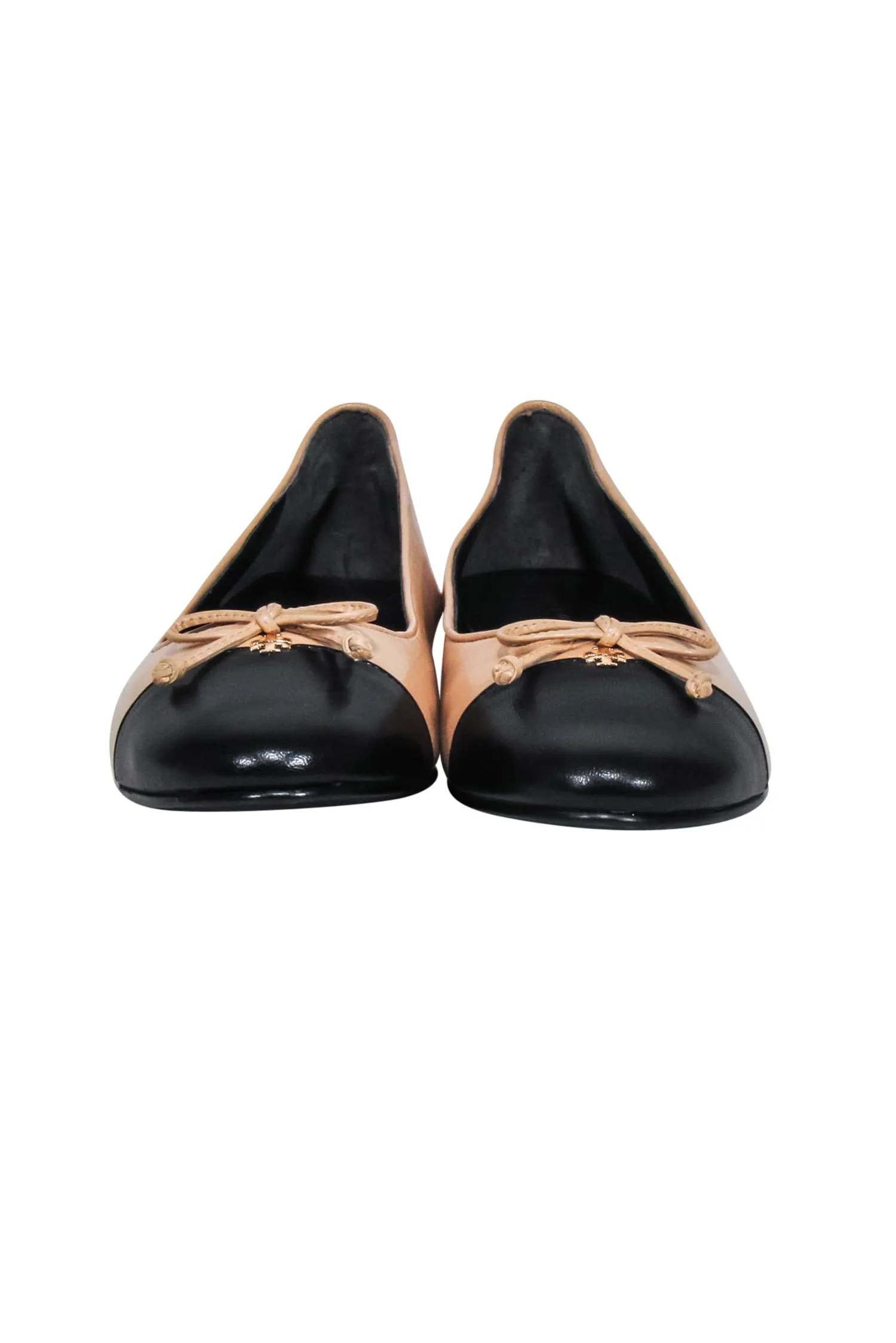 Tory Burch - Nude & Black Leather Ballet Flats Sz 8.5