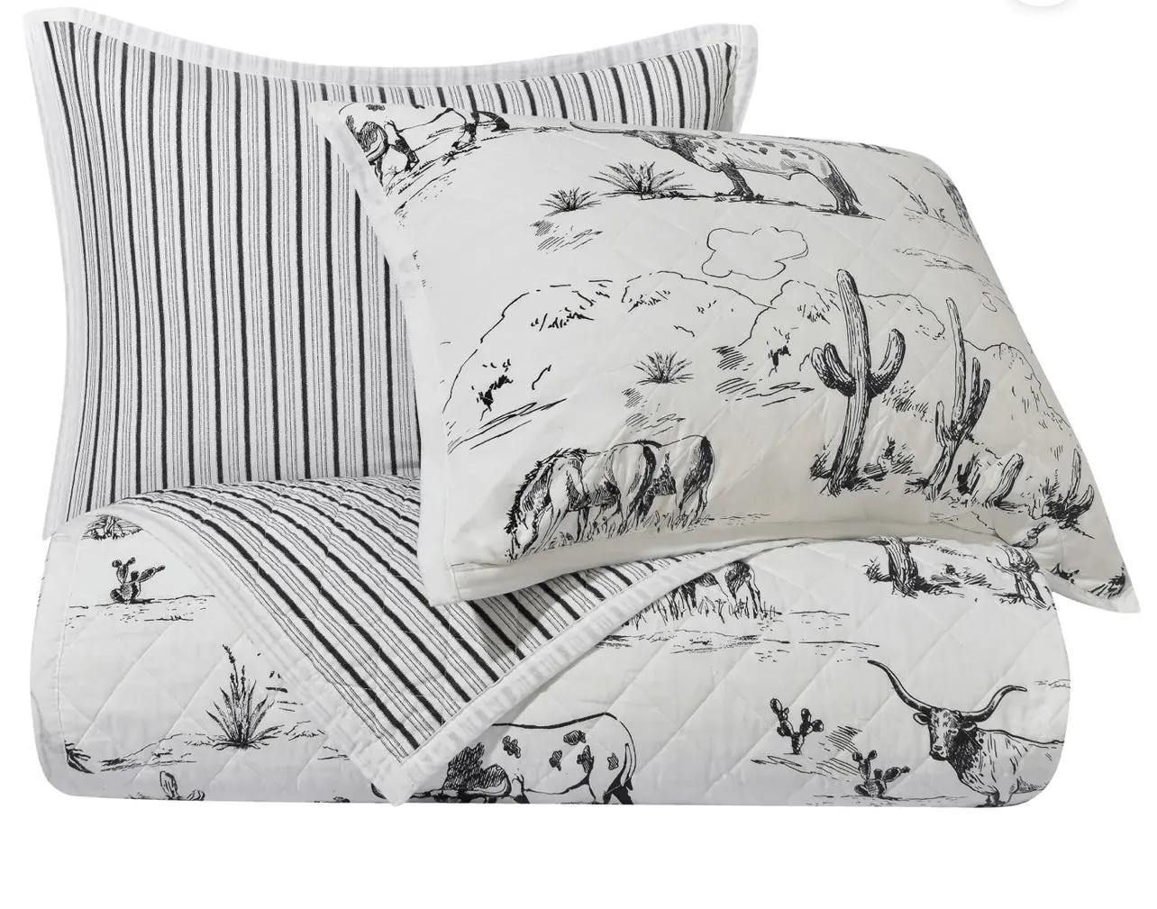 Western Reversible Quilt Set - Full/Queen