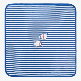 White & Blue Cotton Blanket (80cm)