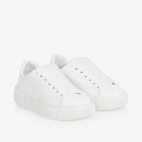 White Greca Lace-Up Trainers