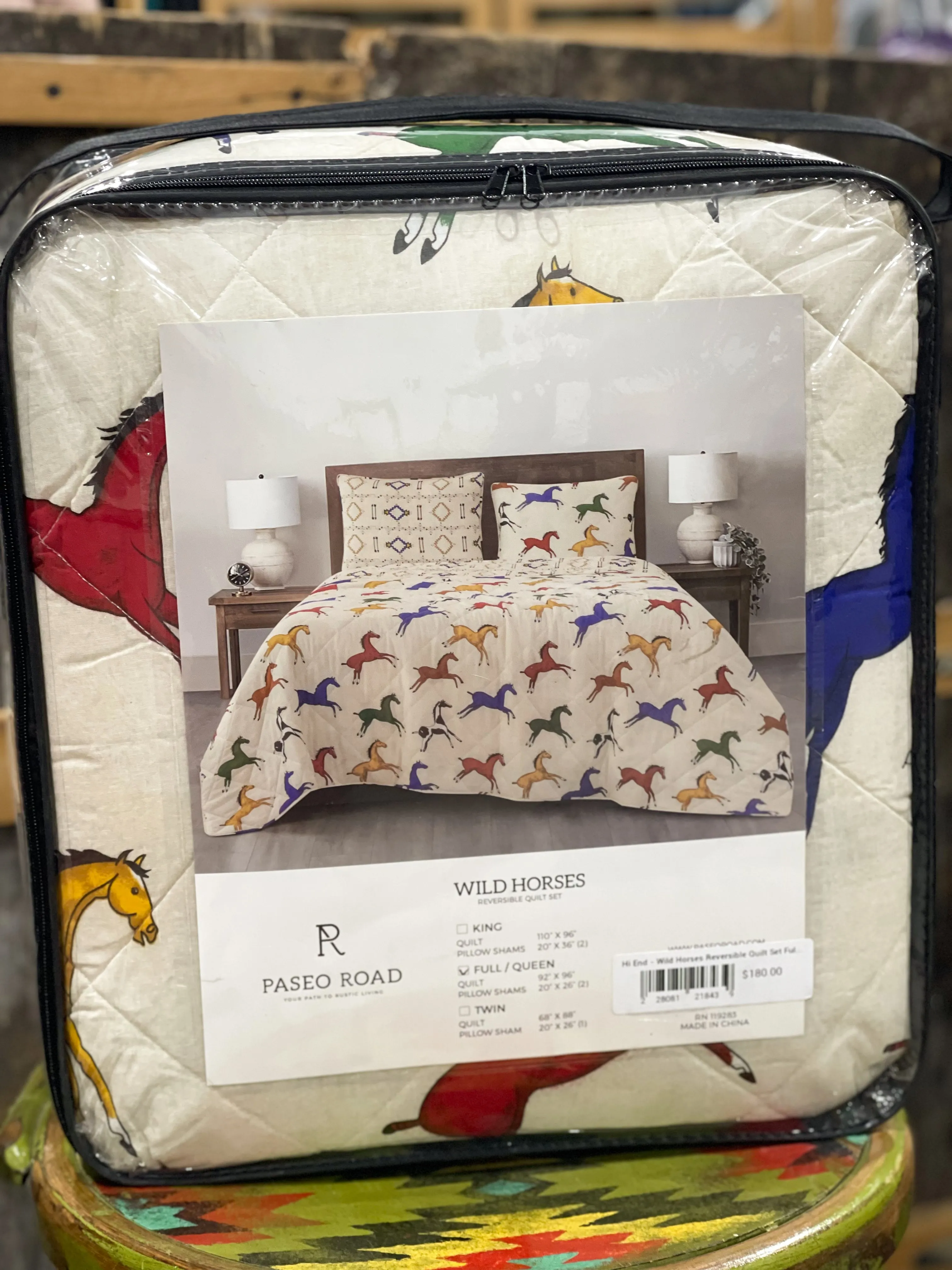 Wild Horses Reversible Quilt Set - Full/Queen