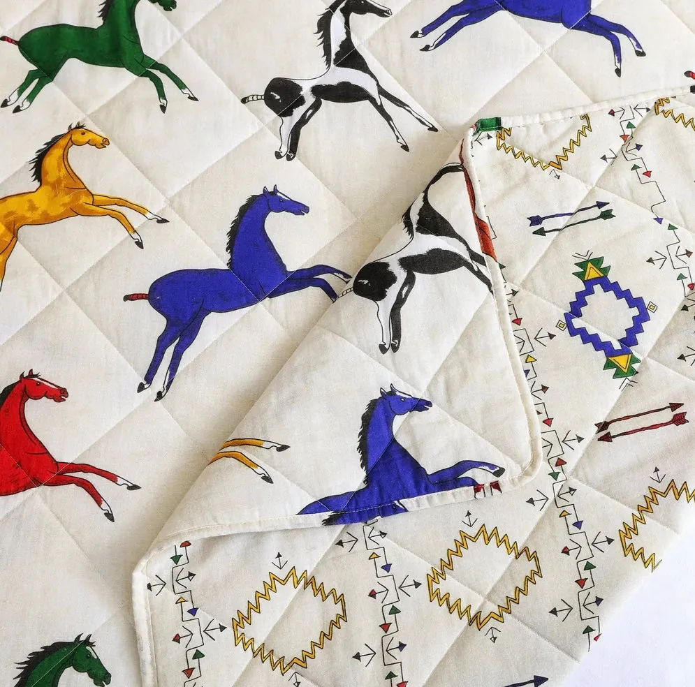 Wild Horses Reversible Quilt Set - Full/Queen