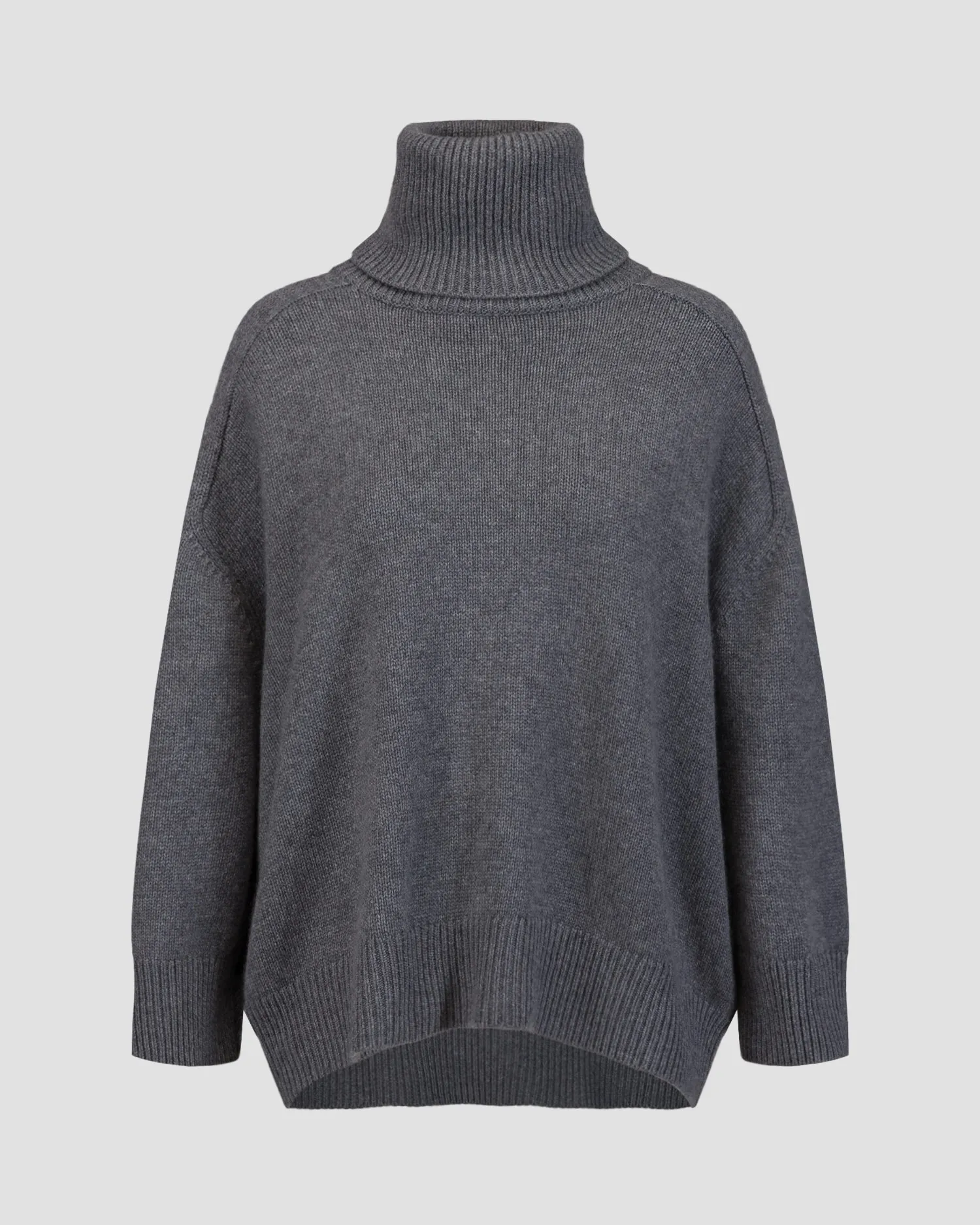 Women's grey cashmere turtleneck Kujten Diana F2797-1300