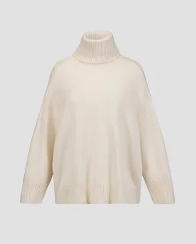 Women's white cashmere turtleneck Kujten Diana F2797-2227