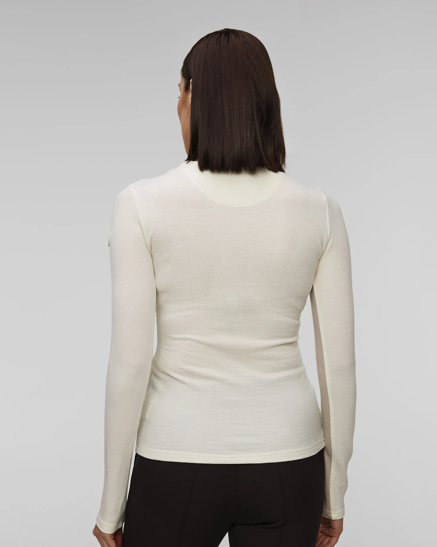 Women's white turtleneck with a zip We Norwegians Voss 1921-75