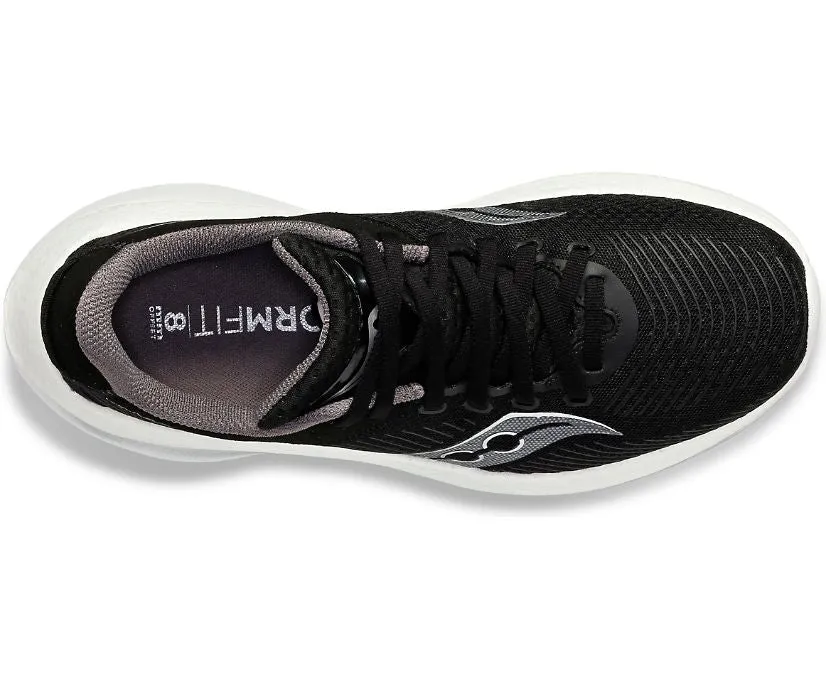 Women's Saucony Kinvara Pro Color: Black | White (WIDE WIDTH)