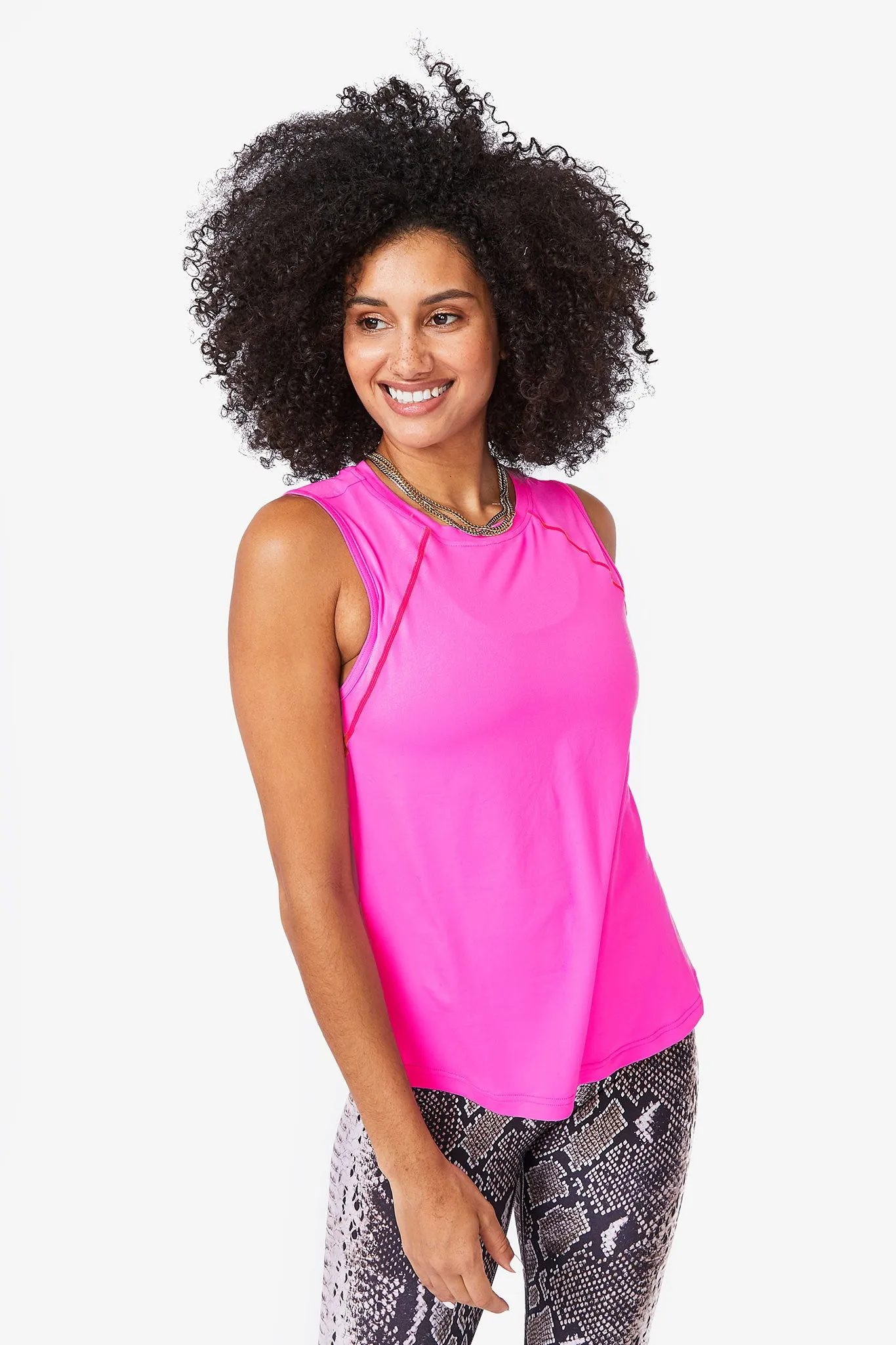 WorkIt Tank in Terez Pink